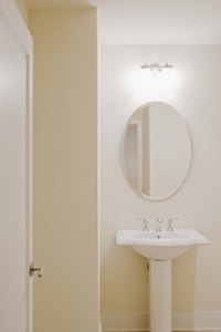 Sinks with glazed undersides usually remain exposed to view.