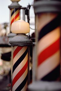 Make a reproduction of a retro barber pole.