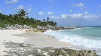 Is it Mexico or the Bahamas? Both have beautiful tropical beaches, but this one is in Cancun, Mexico.