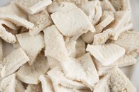 Close-up of raw tripe pieces.