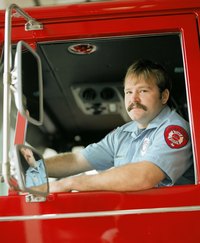 A fire truck driver has a major responsibility.