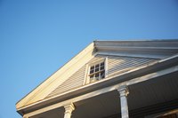 Aluminum fascia trim protects the fascia board.