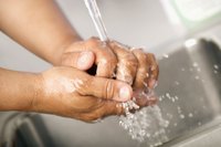 Regular hand washing helps to keep nails clean.