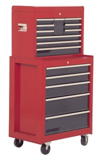 Rolling tool boxes aid efficiency for mechanics on the go.