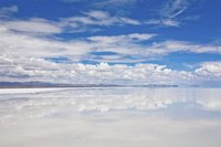 Although desolate and barren, the salt flats are a major tourist attraction.