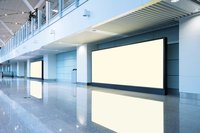 Image of marketing billboard in an airport.
