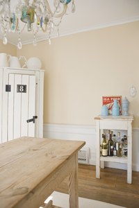 Wainscoting comes in different heights, styles and materials.