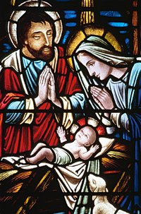 Christ's nativity is a common subject in visual art of every media.
