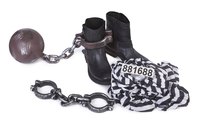 Use jailhouse props to create evidence of an escaped prisoner.