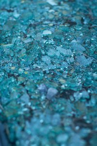 Cracked glass reflects light in unpredictable ways.
