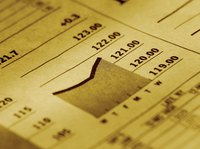 Close up of financial data