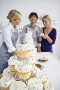 Make a tiered buffet table to create more space and elegance.