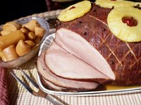 The crosshatched surface on glazed ham does more than just sit there and look pretty.