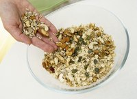 A bowl of raw nuts.