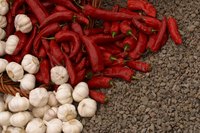 Garlic-chili sauces with varying degrees of heat are characteristic of Indian cooking.