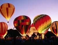 Hot air balloons are sewn from ripstop nylon.