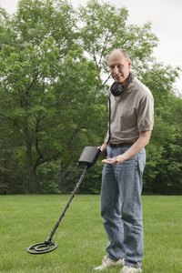 A metal detector is the best way to find buried iron and steel.
