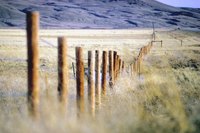 A staggered fence is typically made from treated lumber.