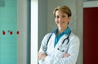Smiling doctor in office