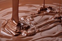 Close-up of melted chocolate.