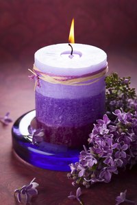 Some candles have different layers, each with a different scent.