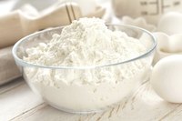 Bowl of baking flour