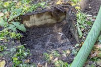 Old septic tanks can be very close to the house.