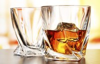 Close-up of straight liquor in glass