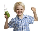 If your child won't eat his vegetables, mix them up in a delicious nutritional shake.