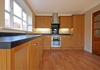 New kitchen with melamine cabinets