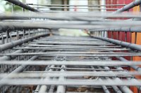 Close-up of rebar stock