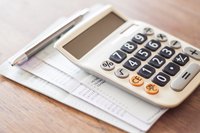 Calculator with account information