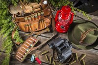 Hunting items for centerpieces.