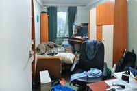 Clean up your bedroom first before applying feng shui principles to its arrangement.