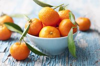 Small bowl of mandarins