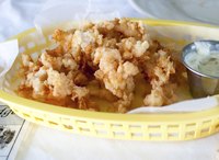 Breaded conch pairs best with tomato-based sauces; even a simple marinara cuts its buttery mouthfeel and accentuates its mild taste.
