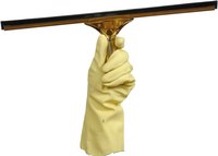 A squeegee eliminates streaks.