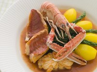 Clear broths without vegetables work best for freezing seafood soup.