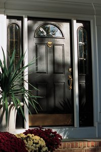 Side windows allow more light inside a foyer.