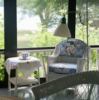 Sunrooms usually have a wall of windows that sometimes extends to the ceiling.