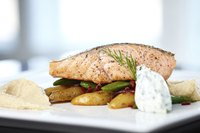 A French cooktop simplifies the preparation of complex, multi-element dishes.