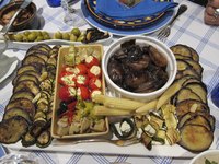Grilled artichokes make a great addition to an antipasto platter.