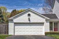 Garage with driveway.