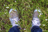 Non-waterproof shoes require a bit of scrubbing to prevent mud stains.