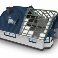 Change roofline ranch style house Change roofline ranch style house
