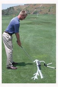 Teaching aids provide visual feedback about your swing.