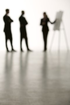 Silhouettes of businesspeople