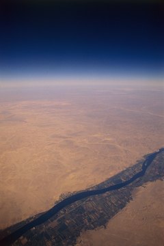 The Nile's course has shifted over time.