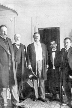 Roosevelt's successful mediation of peace negotiations between Russia and Japan in 1905 earned him a Nobel Peace Prize the following year.