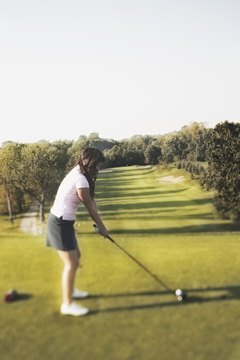Slightly-flexed knees are one important part of good golf posture.